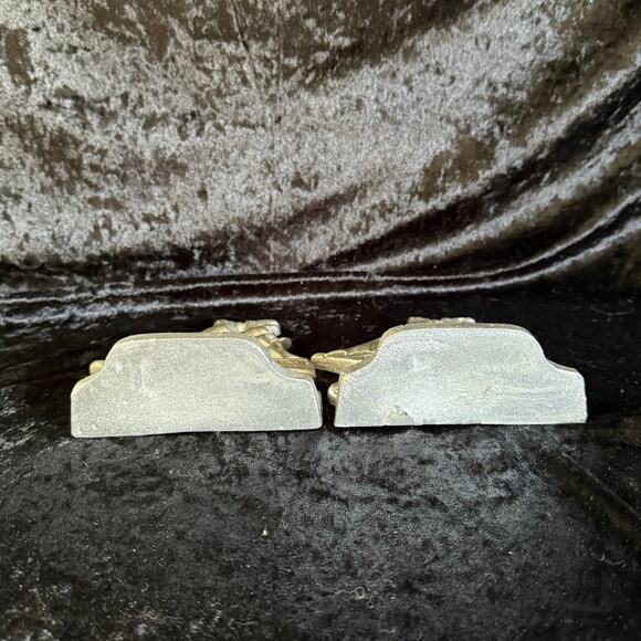 Ship Bookends | Aluminum Cast | Vintage Silver Galleon - Picture 4 of 5